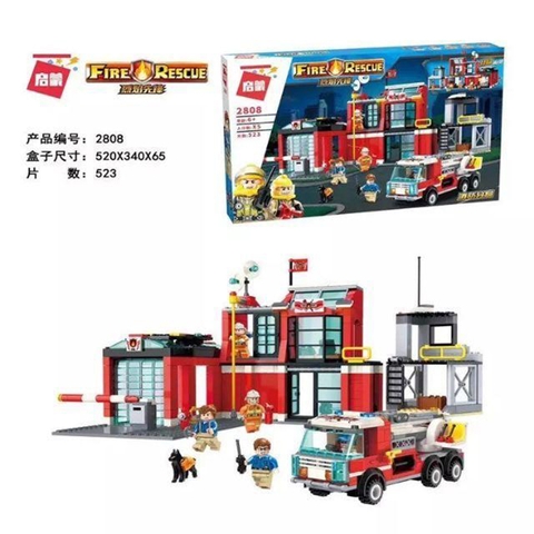 Lắp ráp Lego Trạm Cứu Hỏa - enlighten 2808