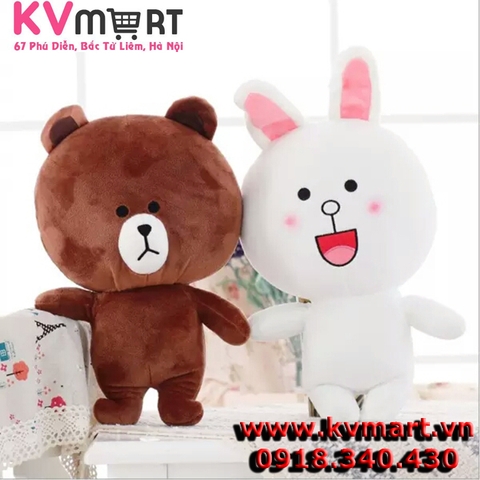 Gấu Brown và Thỏ Cony nhồi bông size 35 cm