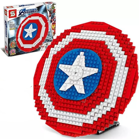 Lắp ráp lego Khiên Của Siêu Anh Hùng Capatain America 405 Chi Tiết - SY1454