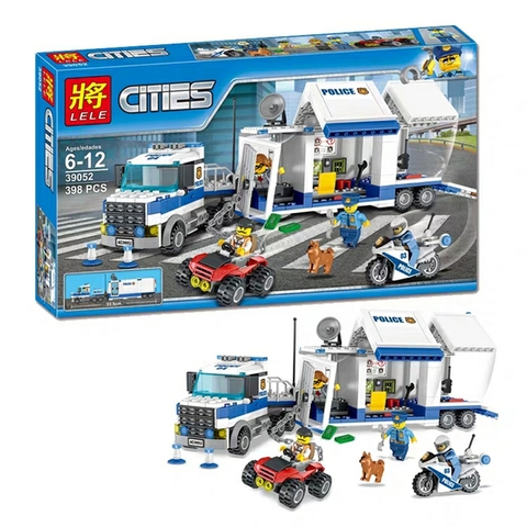 Lắp ráp Lego City trung Tâm Chỉ Huy Trên Xe Tải Của Cảnh Sát 398 miếng ghép - Lele 3905