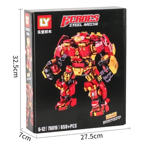 Đồ chơi lắp ráp Lego Hulkbuster Siêu anh hùng người máy Ironman 650 chi tiết - LY76015