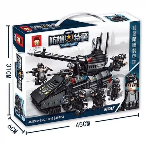 Lắp ráp lego Xe tanks Swat 467 Chi Tiết - 11012