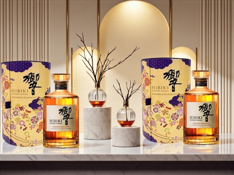 Rượu Hibiki Harmony Hộp Quà Tết 2026 nghệ thuật Nhật Bản và chuẩn quà biếu cao cấp dịp xuân