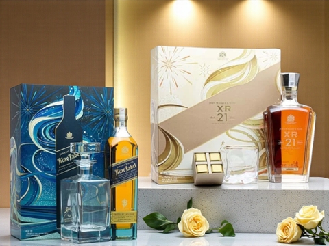 Johnnie Walker Blue Label và Johnnie Walker & Sons XR 21 năm đỉnh cao quà biếu VIP Tết 2026