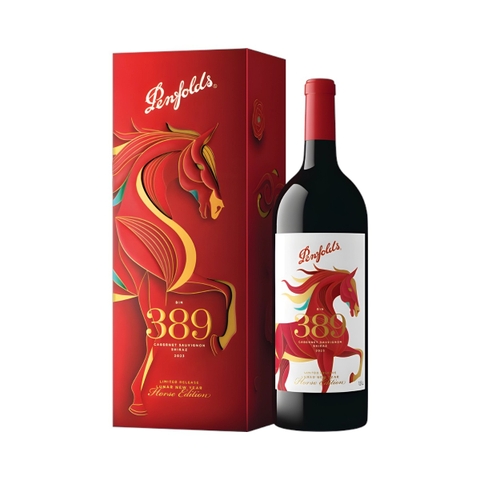 Rượu vang đỏ Úc Penfolds Bin 389 1.5L hộp quà Tết 2026 chính hãng