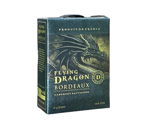 Rượu vang bịch Pháp Flyning Dragon Bordeaux 3lít-giá rẻ nhất