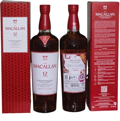 Rượu Macallan 12 Sherry Oak Collection Uk