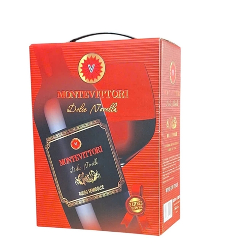 Rượu Vang Bịch Montevittori Dolce Novella Rosso Semidolce