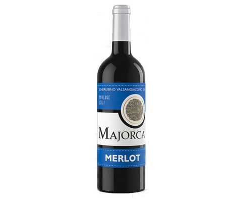 Rượu vang Majorca Merlot nhãn xanh Chính Hãng