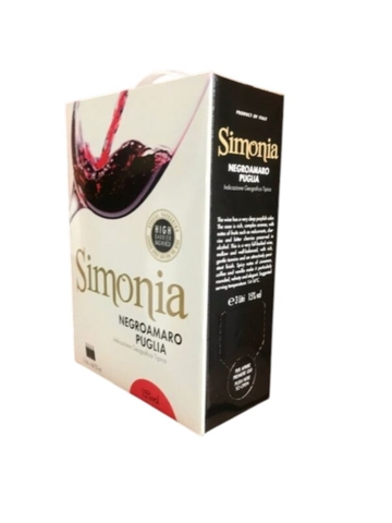 Vang Bich Ý Simonia Negroamaro Puglia 3 Lít