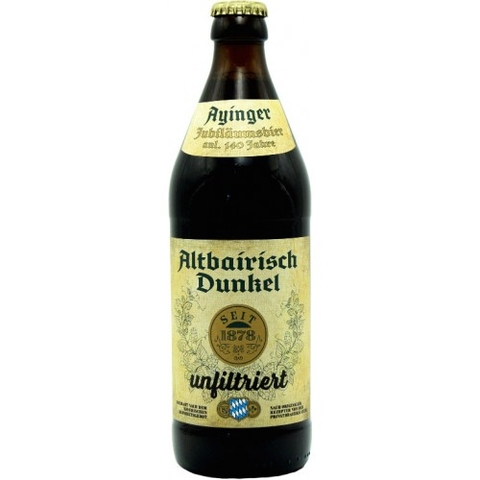 Bia Ayinger Altbairisch Dunkel Unfiltriert 5% Đức – chai 500ml