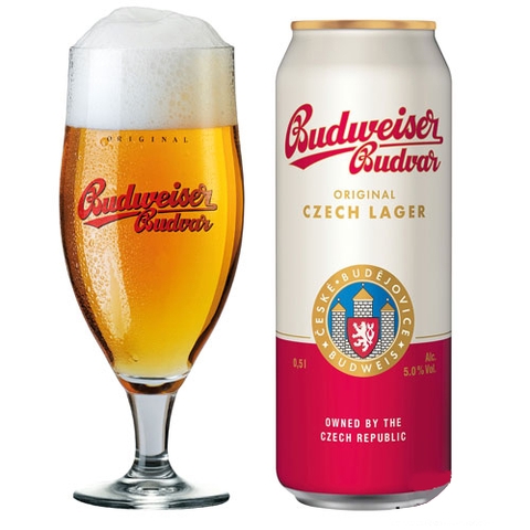 Bia Budweiser Budvar 5% Tiệp – thùng 24 lon 500m