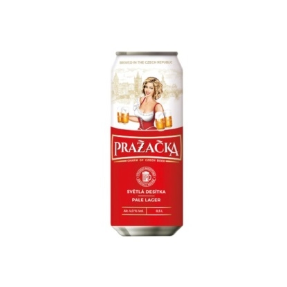 Bia Prazacka Pale Lager 4% Tiệp – Thùng 24 lon 500 ml.