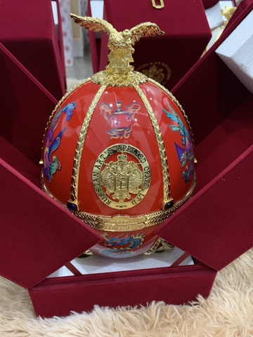 Rượu Vodka Trứng Imperial Faberge màu đỏ Ruby-Giá cưc tốt