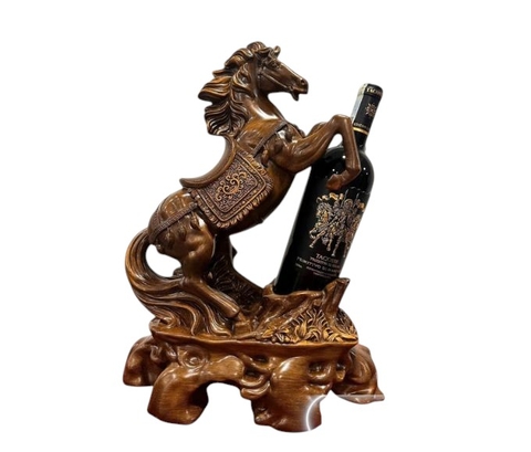 Kệ Linh Vật Ngựa Gỗ Rượu Vang Nhất Mã Phi Thiên Chính Hãng