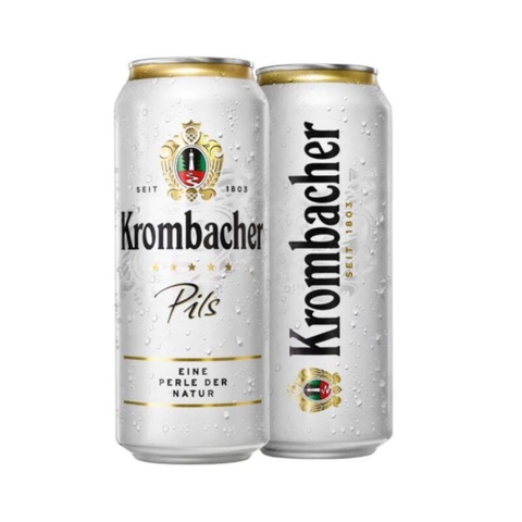 Bia Krombacher Pils 4,8% Đức – thùng 24 lon 500ml