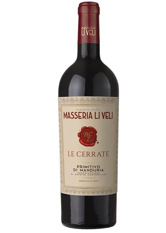 Rượu vang Ý Masseria Li Veli Le Cerrate Primitivo di Manduria DOC chính hãng