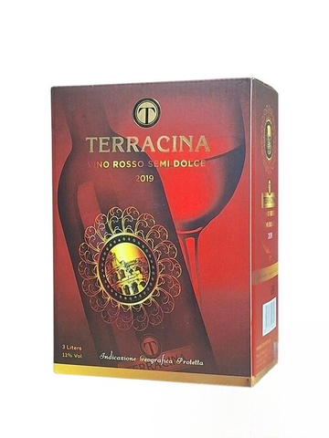 Rượu vang bịch Terracina Vino Rosso Semi Dolce Chính Hãng