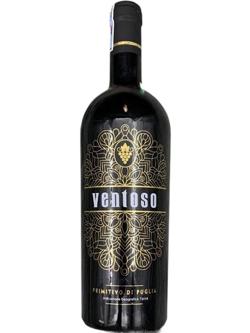 Vang Ý Ventoso Primitivo di Puglia 18 độ