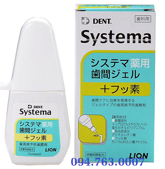 THUỐC ĐÁNH RĂNG DENT.SYSTEMA NHA KHOA DÀNH CHO BÀN CHẢI KẼ RĂNG 20ML