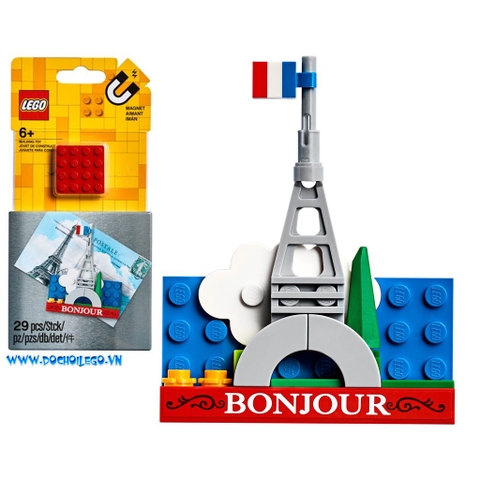 Nam châm hít tủ lạnh trang trí - 854011 LEGO Eiffel Tower Magnet Build