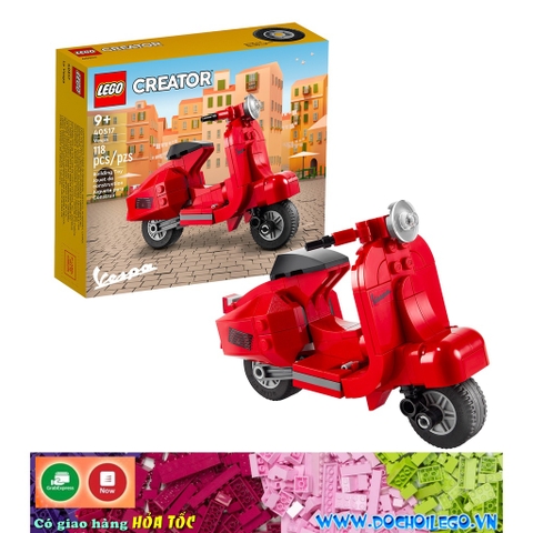 [Có sẵn] 40517 LEGO Creator Vespa - đồ chơi xếp hình LEGO xe Vespa mini cổ điển - màu đỏ- 118  chi tiết