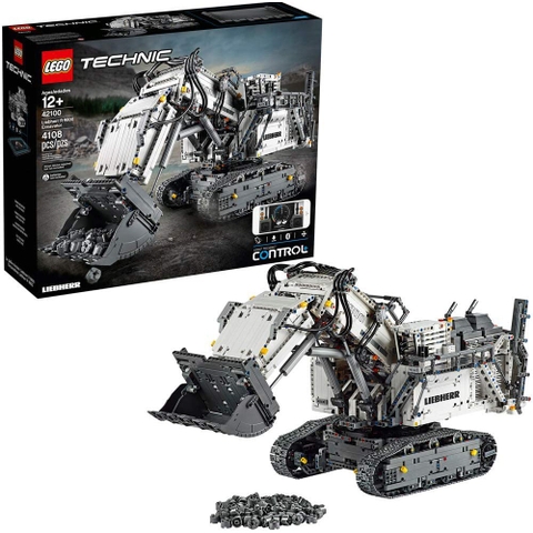 42100 LEGO Technic Liebherr R 9800 - Xe máy xúc xám