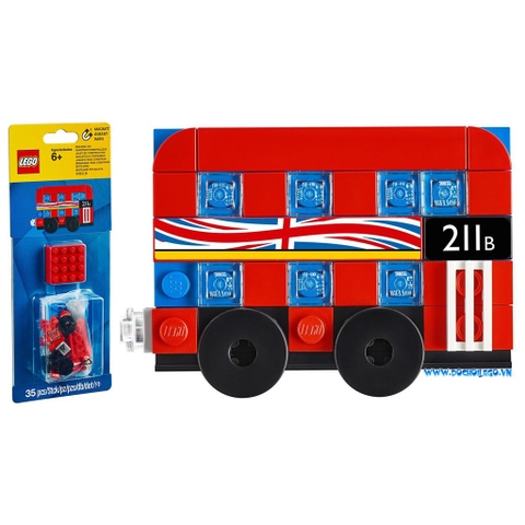 Nam châm hít tủ lạnh trang trí - 853914 LEGO London Bus Magnet Build