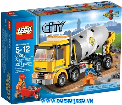 60018 LEGO® City Cement Mixer (mẫu năm 2013)