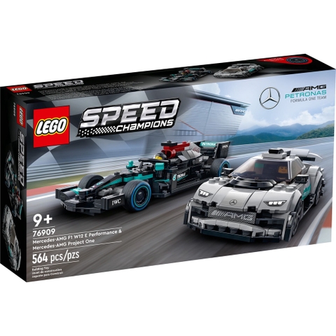 76909 LEGO Speed Champions Mercedes-AMG F1 W12 E Performance & Mercedes-AMG Project One- Siêu xe tốc độ