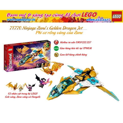 []Hàng sẵn[] 71770 LEGO Zane's Golden Dragon Jet - Máy bay phản lực rồng vàng của Zane