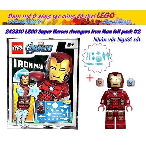 242210 LEGO Super Heroes Avengers Iron Man foil pack #2 -  Túi nhân vật Người sắt