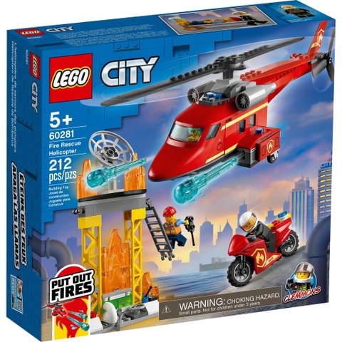 60281 LEGO City Fire Rescue Helicopter - Đồ chơi LEGO trực thăng cứu hỏa