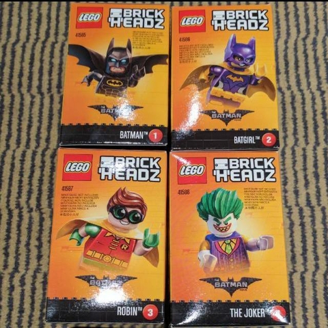 LEGO BrickHeadz 1-4 Batman, Batgirl, Robin, The Joker (41585,41586,41587,41588) - Set 4 nhân vật