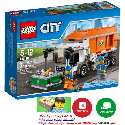60118 LEGO City Garbage Truck - Xe chở rác