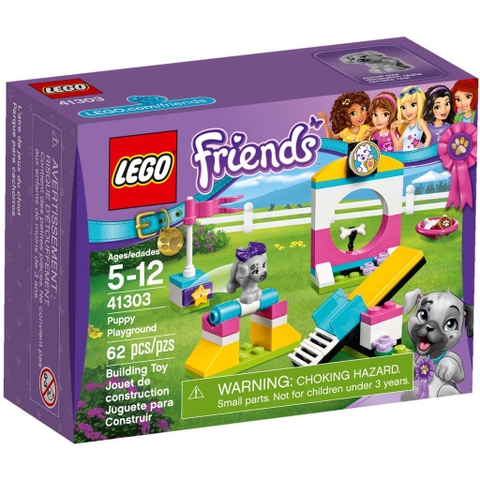 [] Hộp xấu[] 41303 LEGO Friends Puppy Playground - Sân chơi cho chó con