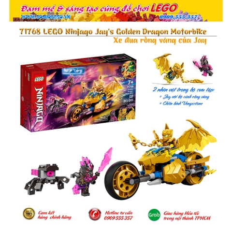 []Hàng sẵn[] 71768 LEGO Jay's Golden Dragon Motorbike - Xe máy rồng vàng của Jay