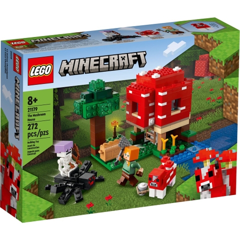 [Có sẵn] 21179 LEGO Minecraft The Mushroom House - Ngôi nhà nấm khổng lồ