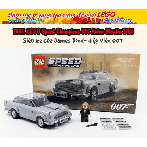 76911 LEGO Speed Champions 007 Aston Martin DB5 - Siêu xe của James Bond điệp viên 007