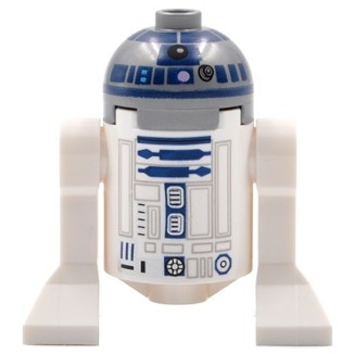 Astromech Droid, R2-D2, Flat Silver Head, Lavender Dots and Small Receptor  - Nhân vật LEGO mã sw0527a