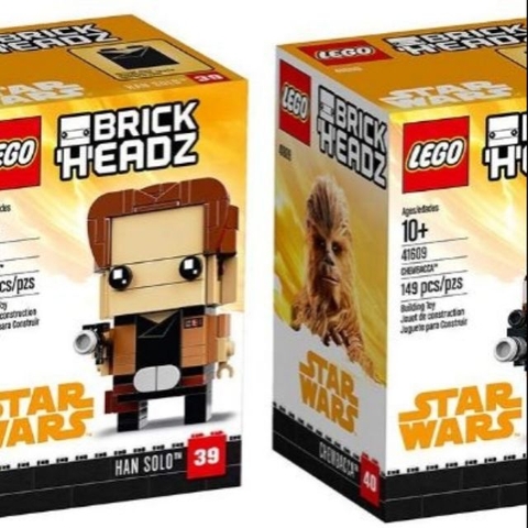 LEGO Brickheadz 41608 Han Solo & 41609 Chewbacca Bundle - Nhân vật