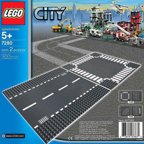 7280 LEGO® Straight & Crossroad Plates Tấm nền đường thẳng và ngã tư