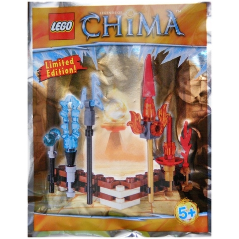 [] Có sẵn[] Túi phụ kiện vũ khí Lừa & đá trong dòng LEGO Chima - Fire and Ice Weapons foil pack LOC391504