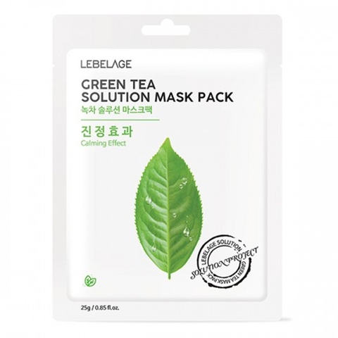 MẶT NẠ LEBELAGE GREEN TEA SOLUTION MASK PACK ( mặt nạ trà xanh)