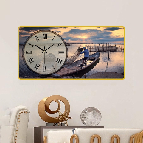 Tranh Đồng Hồ Tráng Gương Phong Cảnh SGP 1692226