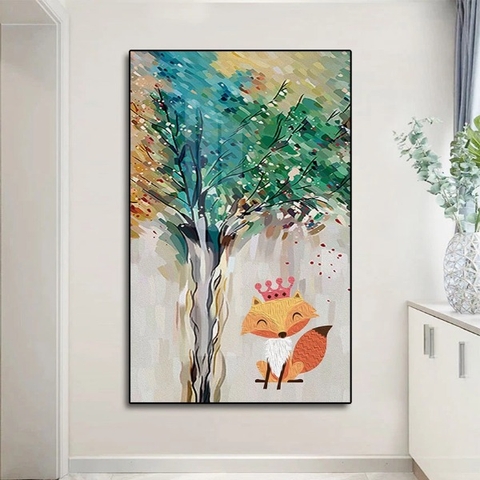 Tranh Khổ Dọc - Tranh Cây Và Cáo SGP 142238