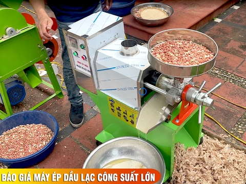 Báo giá máy ép dầu lạc công suất lớn Bình Quân