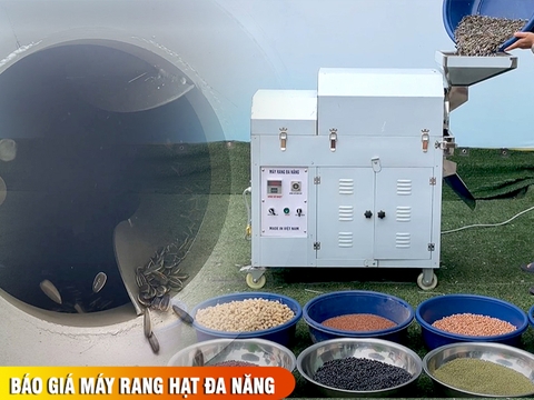 Giá máy rang hạt điều, hạt hướng dương, hạt bí, hạt đậu phộng