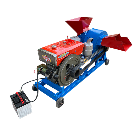 Máy Băm Gỗ 2T Đa Năng + Đầu Nổ Đề + Ác Quy