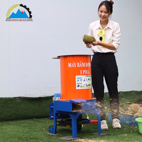 Máy Băm Rơm Dừa 1 Pha Cải Tiến